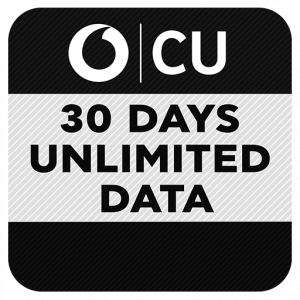 Unlimited data από το Vodafone CU για να σερφάρεις απεριόριστα έναν ολόκληρο μήνα! *Εάν δεν είσαι CU, θα σταλεί νέος αριθμός CU με ενσωματωμένο το δώρο. Η προσφορά ισχύει μέχρι 30/6/2022
